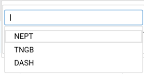Data selection options on which you can apply a filter